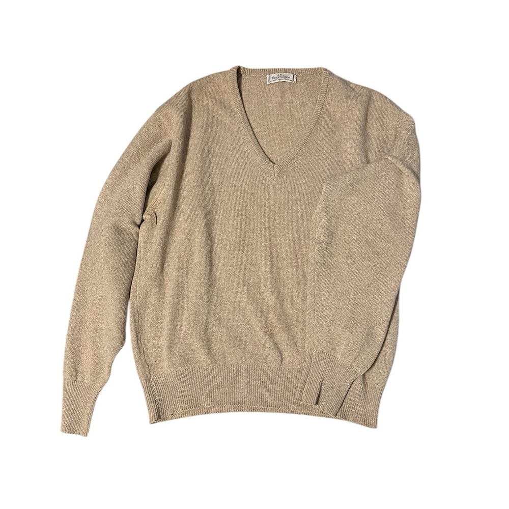 Forstmann Vintage Pure Cashmere Cardigan Sweater With Elbow Patches - Mens 40